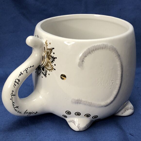 Elephant Trunk Up 16oz Mug Coffee Cup Good Luck 2019 Tri-Coastal Designed USA - Picture 3 of 12